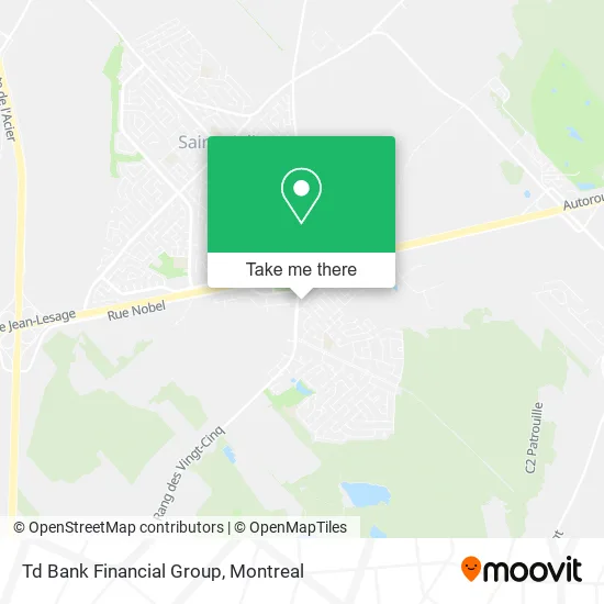 Td Bank Financial Group map
