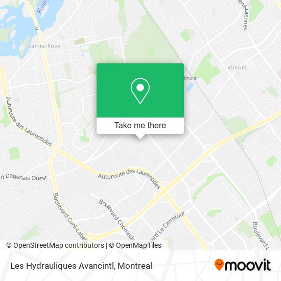 Les Hydrauliques Avancintl map