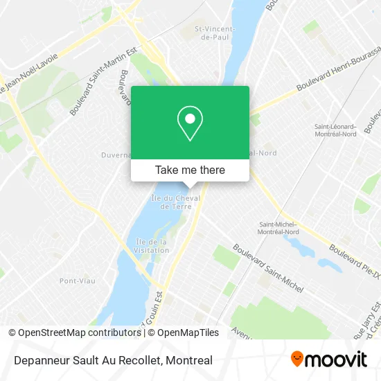 Depanneur Sault Au Recollet map