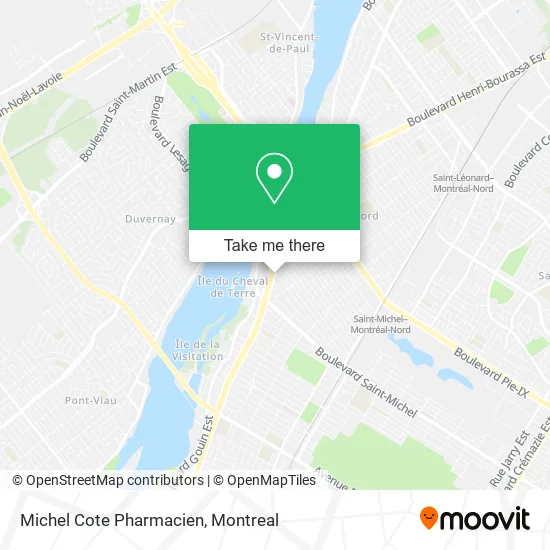 Michel Cote Pharmacien map