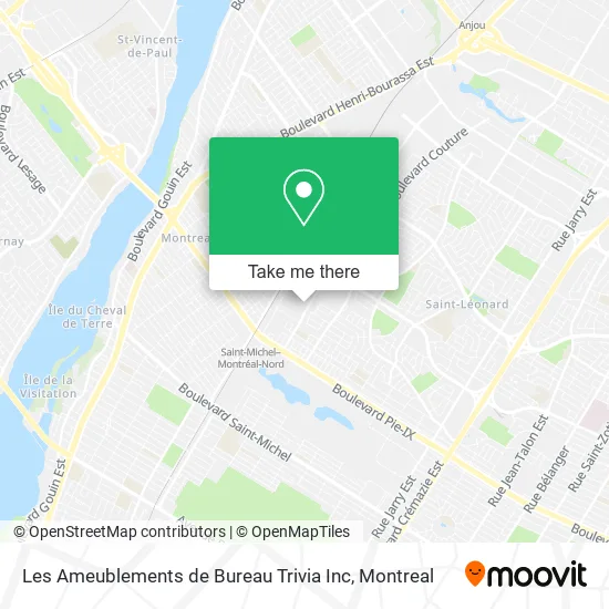 Les Ameublements de Bureau Trivia Inc map