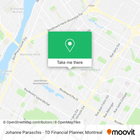 Johanne Paraschis - TD Financial Planner map