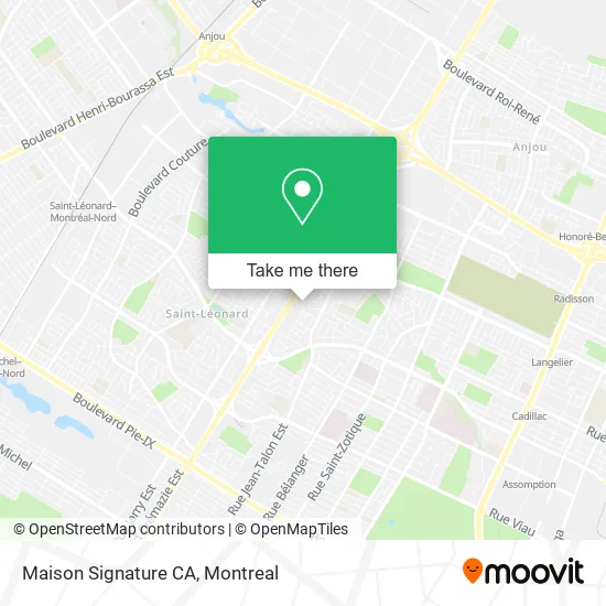 Maison Signature CA map