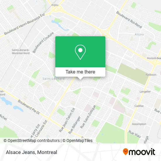 Alsace Jeans map
