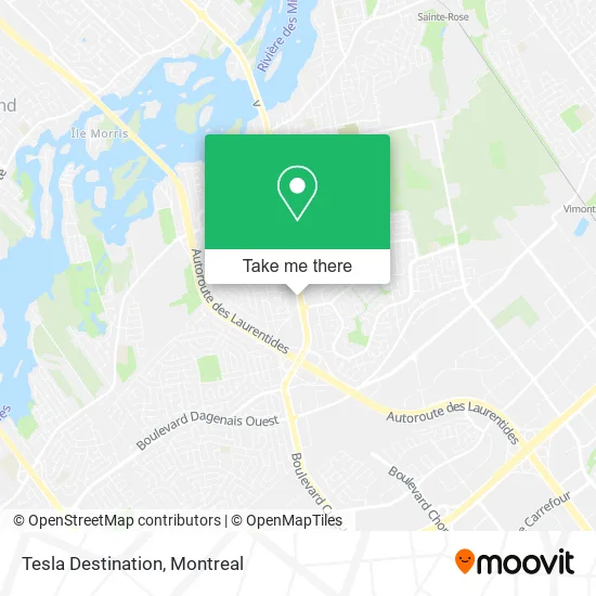 Tesla Destination map