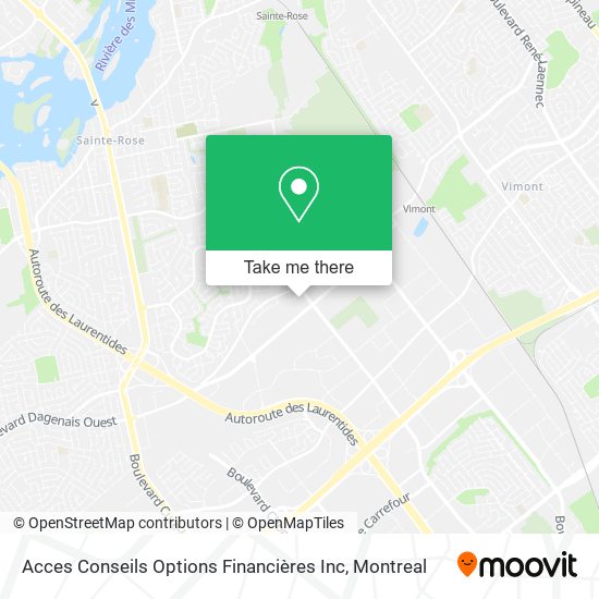 Acces Conseils Options Financières Inc map