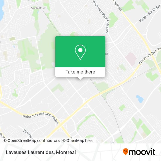 Laveuses Laurentides map