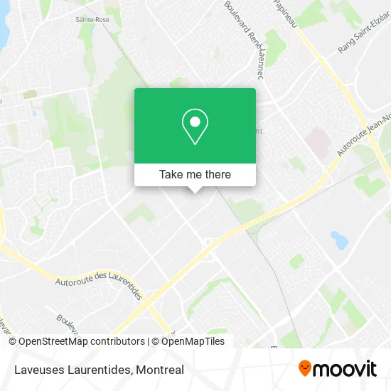 Laveuses Laurentides map