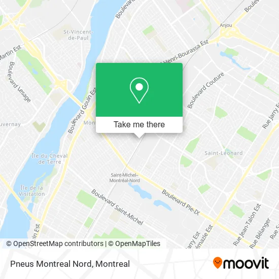 Pneus Montreal Nord map