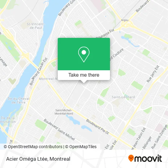 Acier Oméga Ltée map