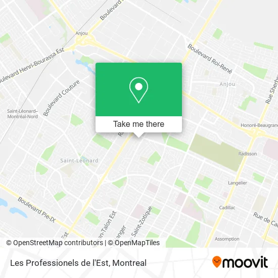 Les Professionels de l'Est map