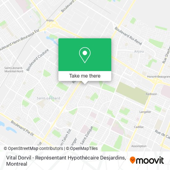 Vital Dorvil - Représentant Hypothécaire Desjardins map