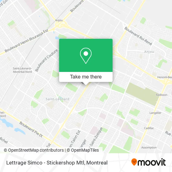 Lettrage Simco - Stickershop Mtl map