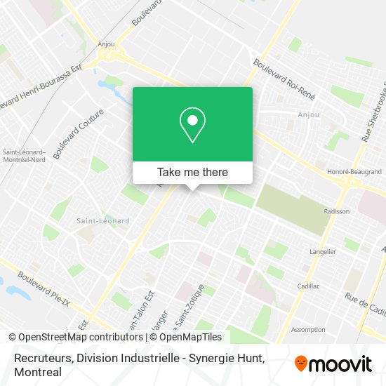 Recruteurs, Division Industrielle - Synergie Hunt map