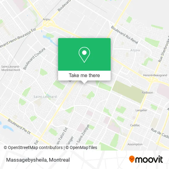 Massagebysheila map
