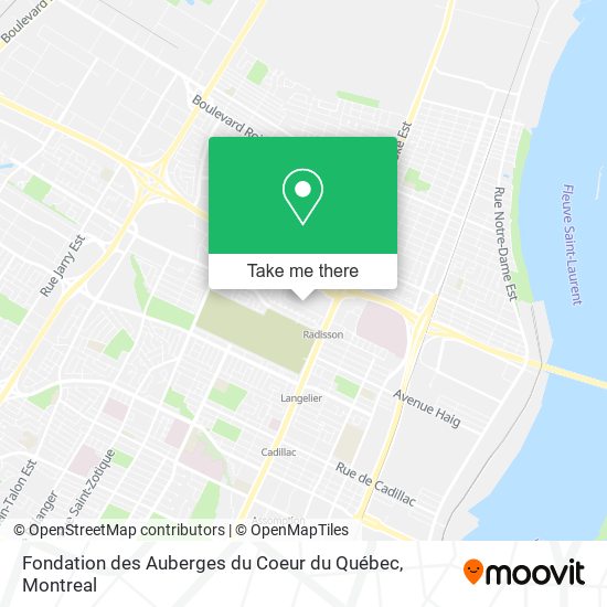 Fondation des Auberges du Coeur du Québec map