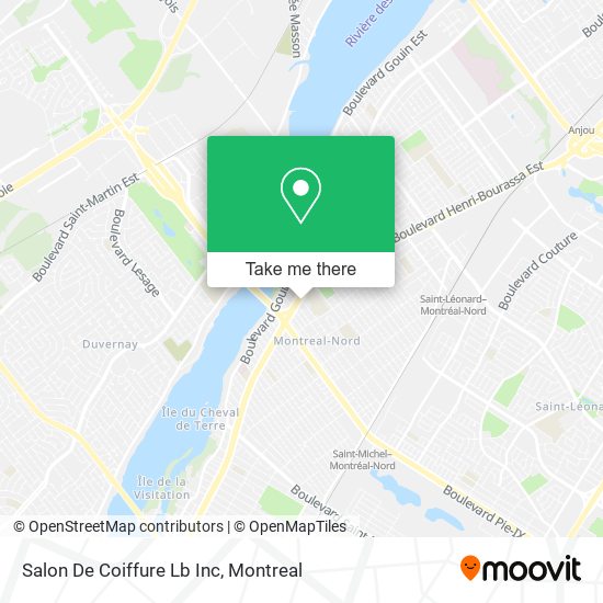 Salon De Coiffure Lb Inc map