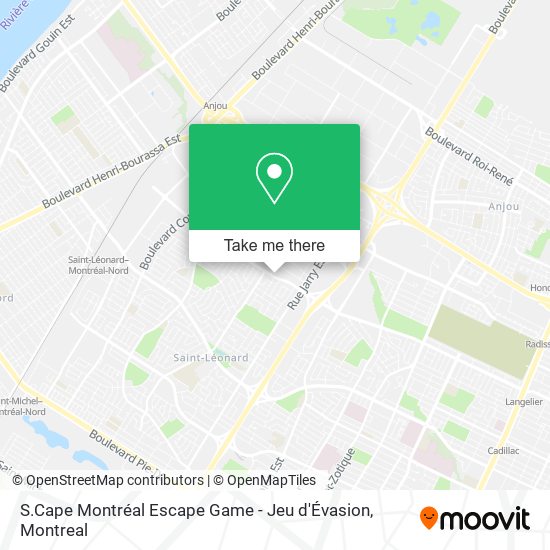 S.Cape Montréal Escape Game - Jeu d'Évasion map