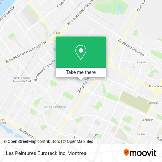 Les Peintures Euroteck Inc map