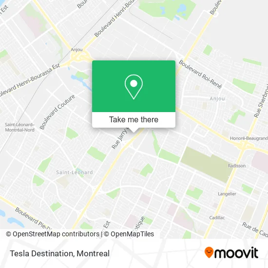 Tesla Destination map