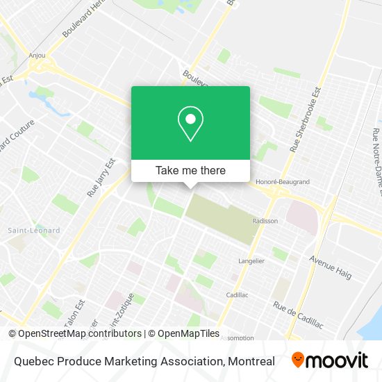 Quebec Produce Marketing Association map