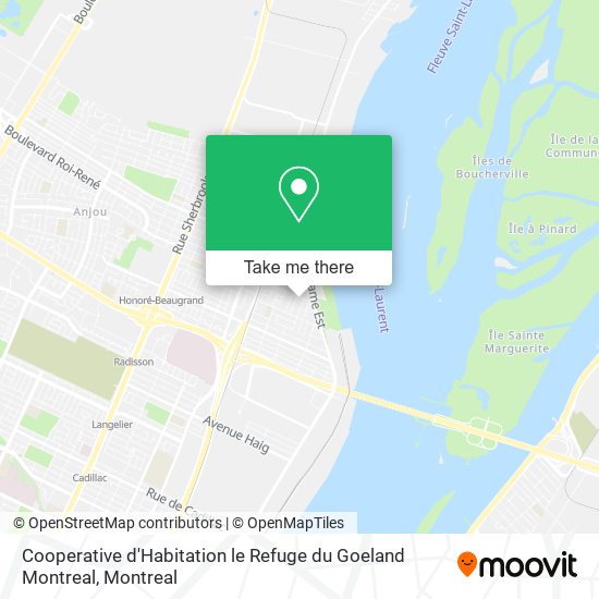 Cooperative d'Habitation le Refuge du Goeland Montreal map