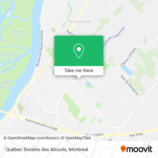 Québec Societe des Alcools map