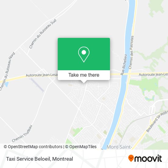 Taxi Service Beloeil map