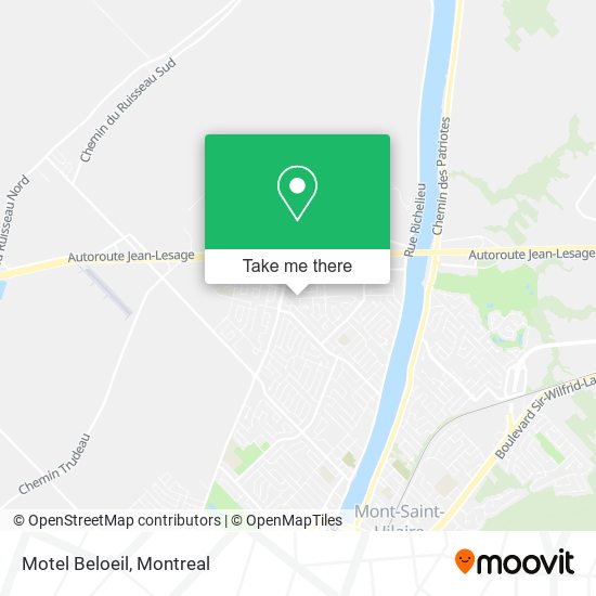 Motel Beloeil map