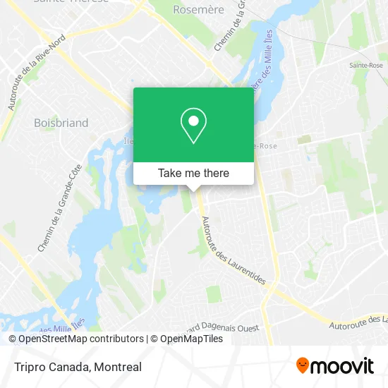 Tripro Canada map