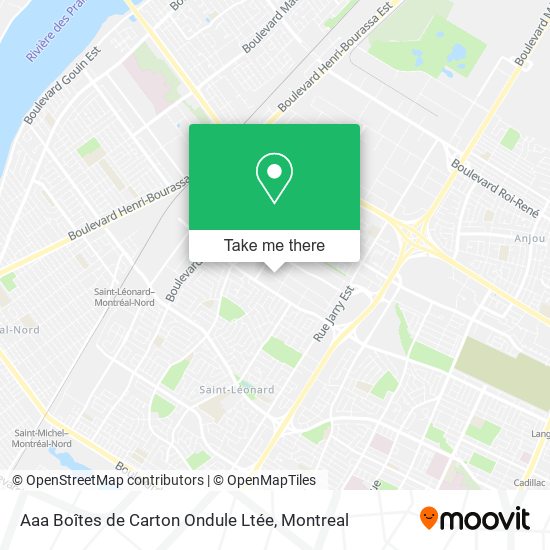 Aaa Boîtes de Carton Ondule Ltée map