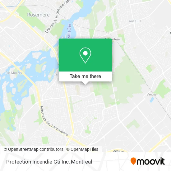 Protection Incendie Gti Inc map