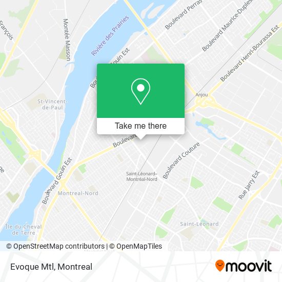 Evoque Mtl map