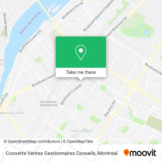Cossette Ventes Gestionnaires Conseils map