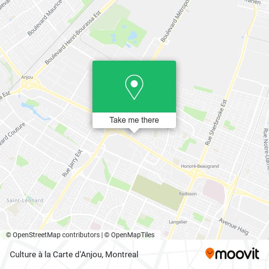Culture à la Carte d'Anjou map