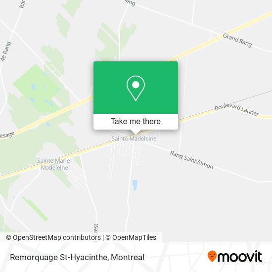 Remorquage St-Hyacinthe map