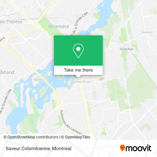 Saveur Colombienne map