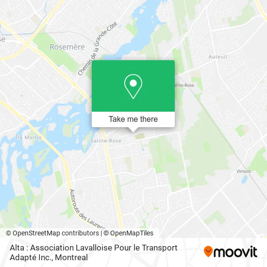 Alta : Association Lavalloise Pour le Transport Adapté Inc. map