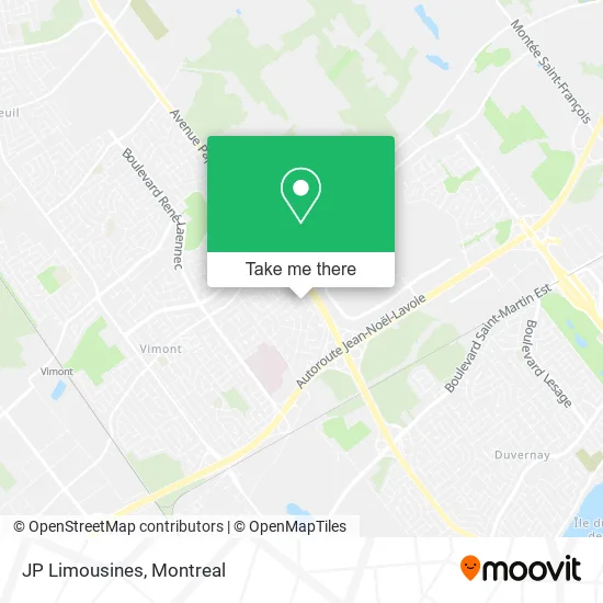 JP Limousines map