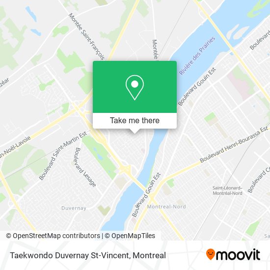 Taekwondo Duvernay St-Vincent map