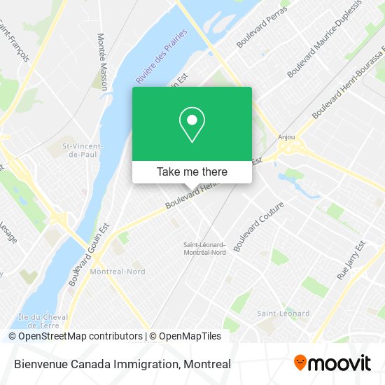 Bienvenue Canada Immigration map