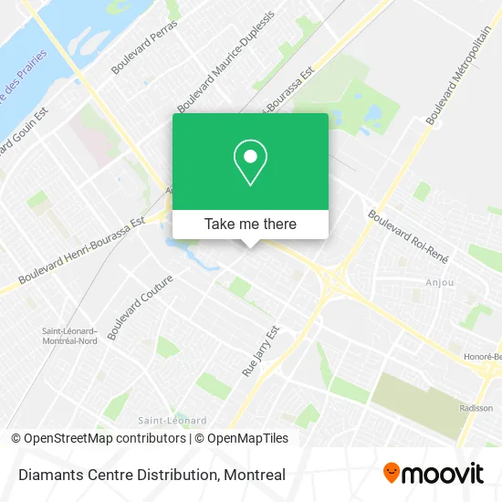 Diamants Centre Distribution map