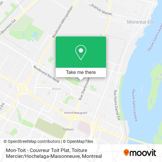 Mon-Toit - Couvreur Toit Plat, Toiture Mercier / Hochelaga-Maisonneuve map