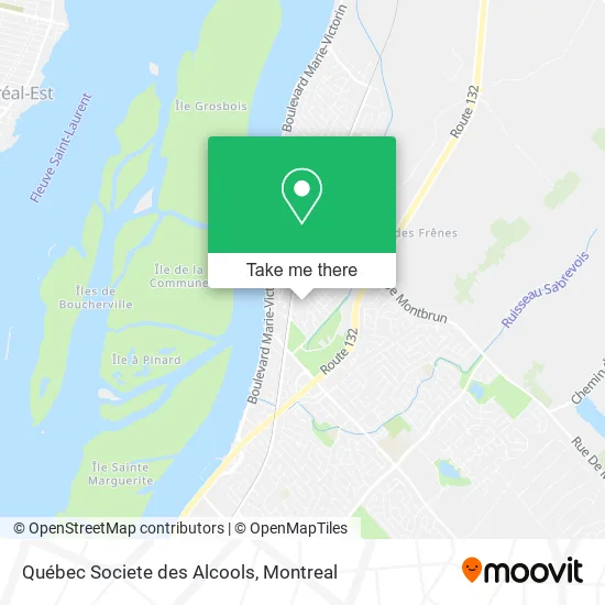 Québec Societe des Alcools map