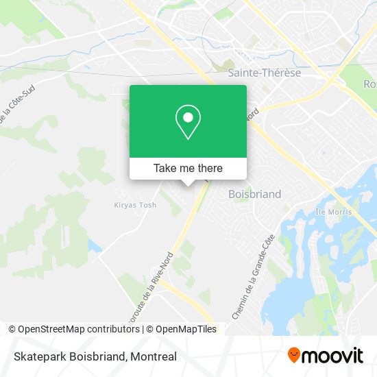 Skatepark Boisbriand map