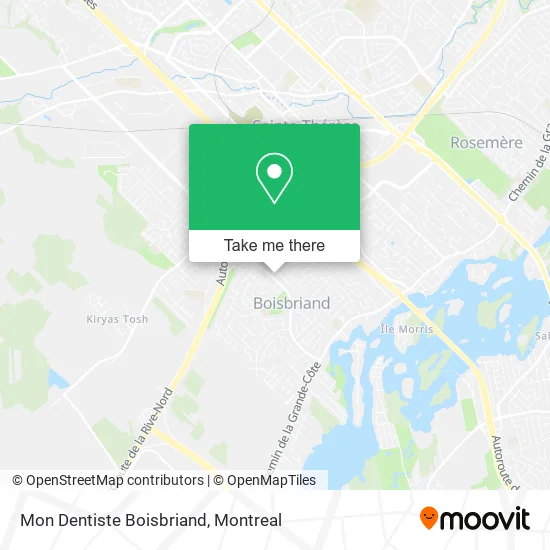 Mon Dentiste Boisbriand map