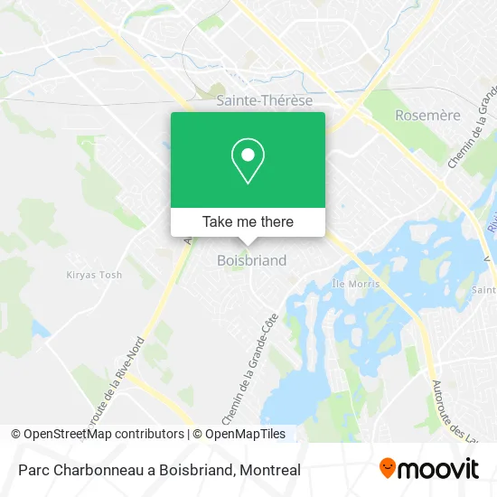 Parc Charbonneau a Boisbriand map
