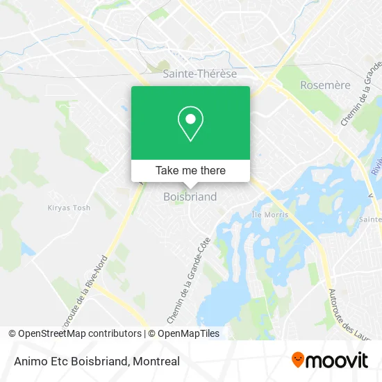 Animo Etc Boisbriand map