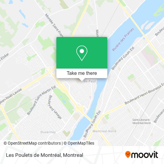 Les Poulets de Montréal map