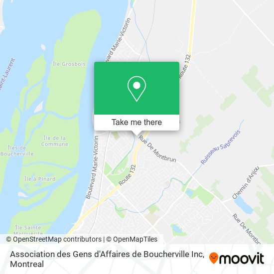 Association des Gens d'Affaires de Boucherville Inc map